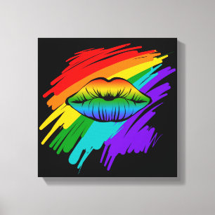 Lienzo Labios del arcoiris