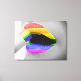 Lienzo Labios del arcoiris
