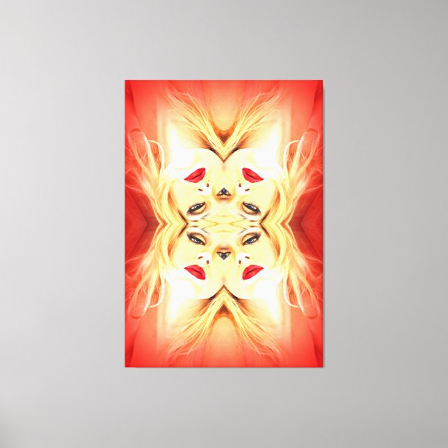 Lienzo Labios rojos (Anverso)