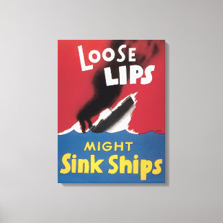 Lienzo Labios sueltos podrían hundir barcos