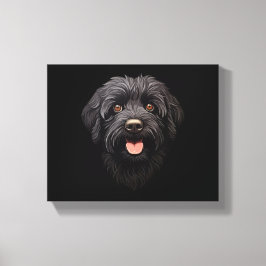 Lienzo Labradoodle Perro Negro