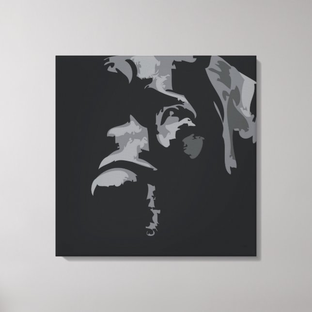 Lienzo Labrador negro con ojos llenos de alma (Anverso)