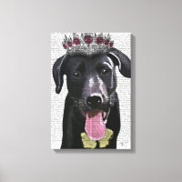 Labrador negro con tiara