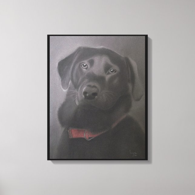 Lienzo Labrador Recuperador Amor 24"x30" (Anverso)