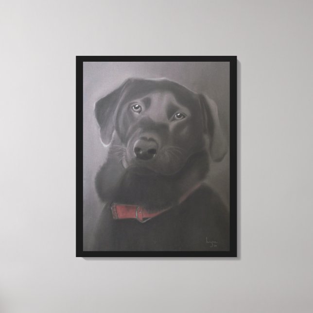 Lienzo Labrador Recuperador Amor 24"x30" (Anverso)