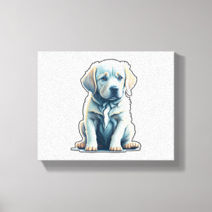 Lienzo Labrador Recuperador Calma Cachorro