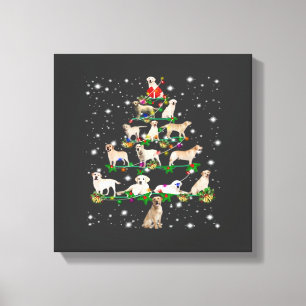 Lienzo Labrador Retriever Divertido Árbol de Navidad Cami