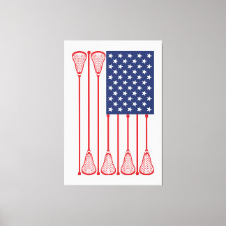 Lienzo Lacrosse American Flag Art