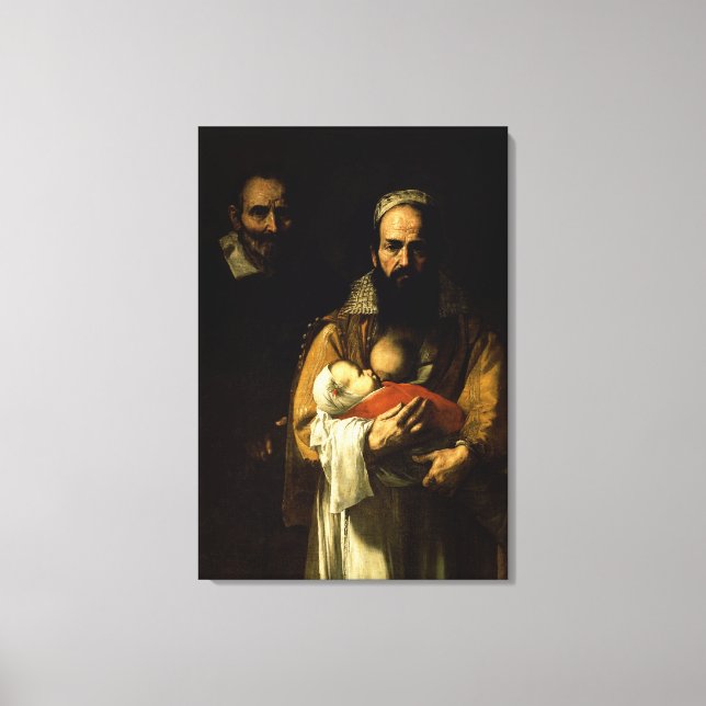 Lienzo Lactancia materna de la mujer con barba, 1631 (Anverso)