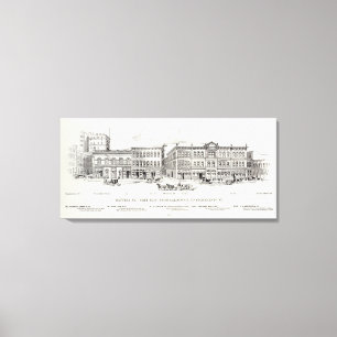 Lienzo Lado oeste California y Sacramento de la batería