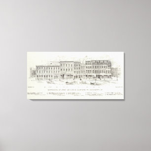 Lienzo Lado oeste California y Sacramento de Montgomery