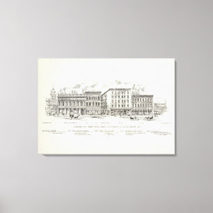 Lienzo Lado oeste California y Sacramento de Sansome