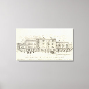 Lienzo Lado oeste de Kearny, de California y de