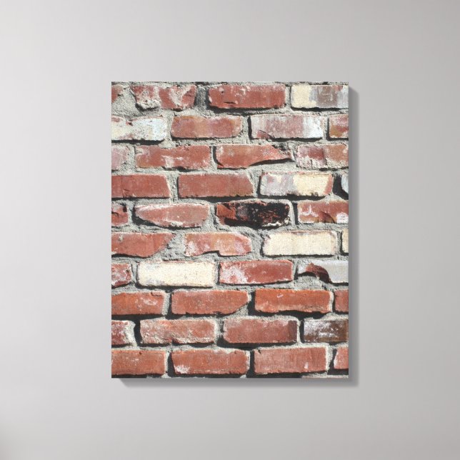 Lienzo ladrillo de pared de ladrillo rojo ladrillos textu (Anverso)