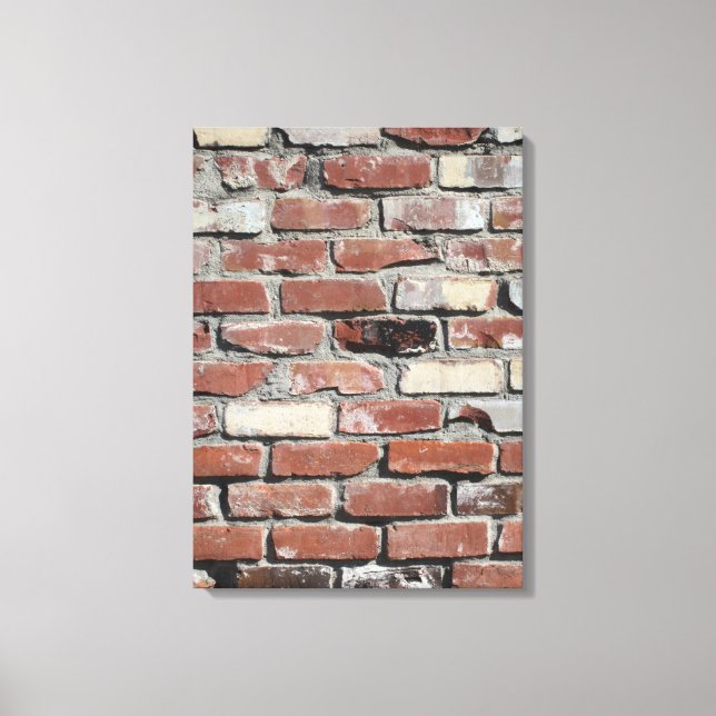 Lienzo ladrillo de pared de ladrillo rojo ladrillos textu (Anverso)