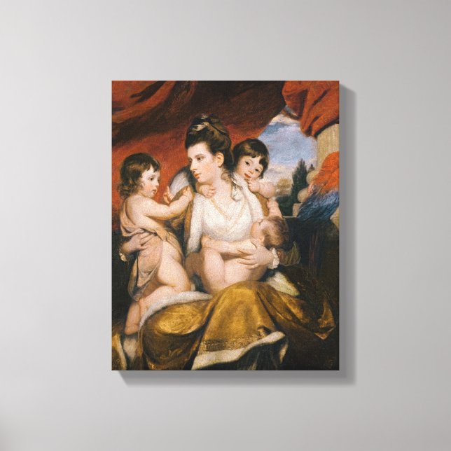 Lienzo Lady Cockburn y sus tres hijos mayores, 1773 (Anverso)