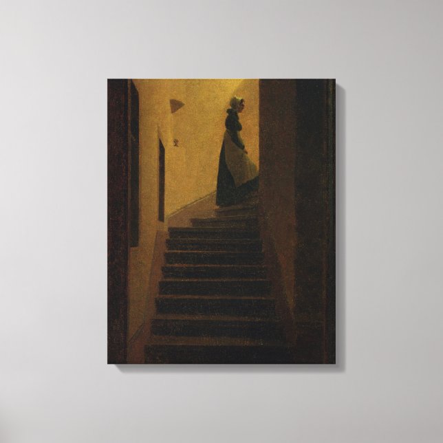 Lienzo Lady en la escalera (Anverso)