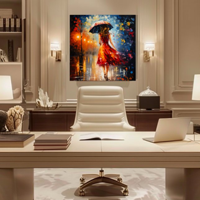 Lienzo Lady in the Rain (For Illustration Purposes Only.
Actual Size May Vary.)