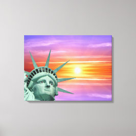 Lienzo Lady Liberty y Sunrise