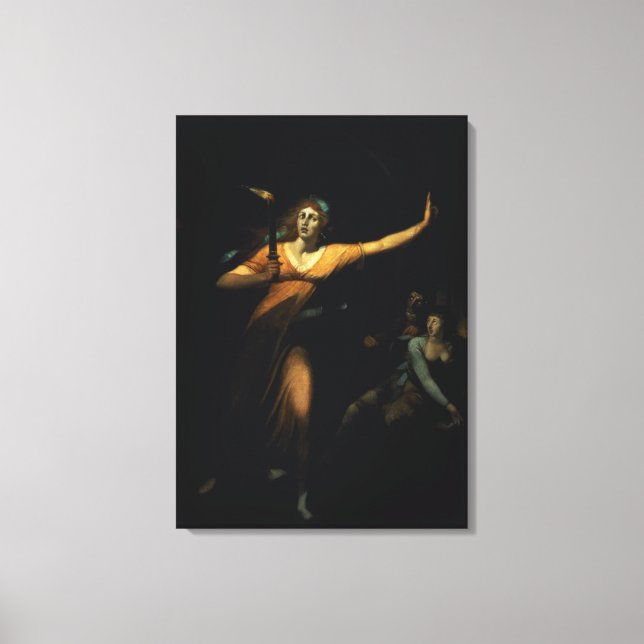 Lienzo Lady Macbeth Sleepwalk, 1783 (aceite sobre lienzo) (Anverso)