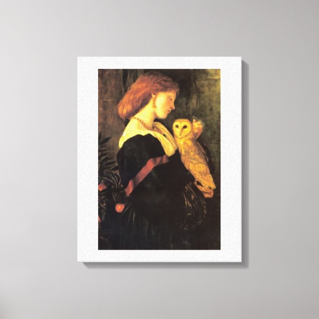 Lienzo Lady screech Owl pintura antigua (Anverso)