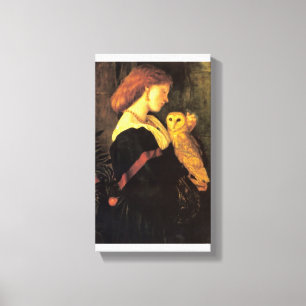 Lienzo Lady screech Owl pintura antigua