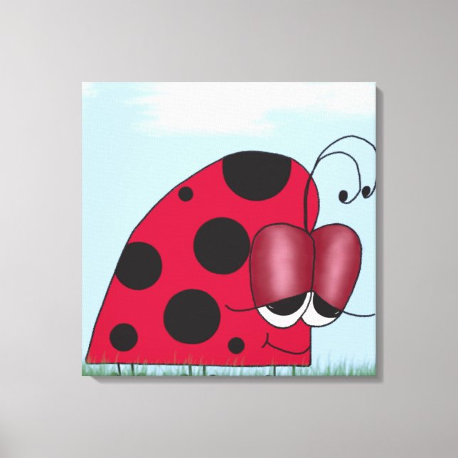 Lienzo Ladybug gracioso y eufórico (Anverso)