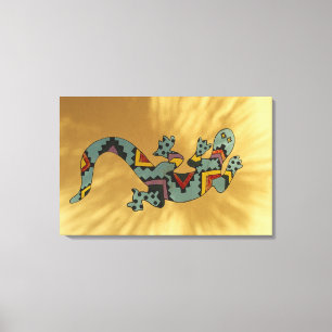 Lienzo Lagarto geco pintado en la pared, Tucson, Arizona,