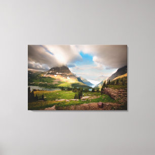 Lienzo Lago alpino nublado mountains el  