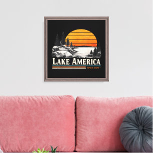 Lienzo Lago América 2026 Vintage