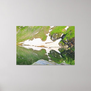 Lienzo Lago Balea Paisaje Alpino - Naturaleza Salvaje Rum