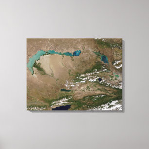 Lienzo Lago Balkhash en Kazajistán del este