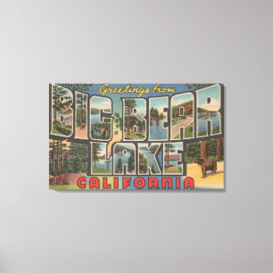 Lienzo Lago big Bear, California - escenas grandes de la