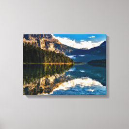 Lienzo Lago canadiense surrealista