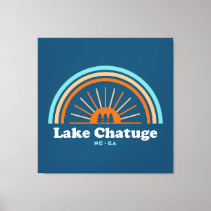 Lienzo Lago Chatuge Carolina del Norte Georgia Arcoiris