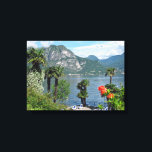 Lienzo Lago Como visto desde Bellagio<br><div class="desc">Imagine relajarse en una tumbona y contemplar el lago de Como en un día soleado y despejado.</div>