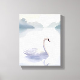 Lienzo Lago de los Cisnes | Pintura Ligera y Etérea en Ac