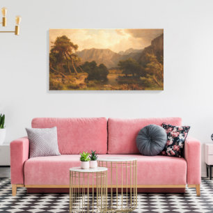 Lienzo Lago de montaña con garzas – Heinrich Funk