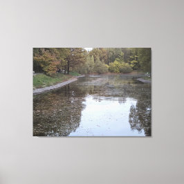 Lienzo Lago de otoño tranquilo – Edición escandinava