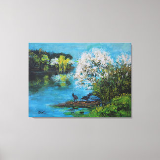 Lienzo Lago de primavera