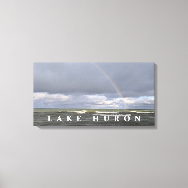 Lienzo Lago Huron Rainbow (Anverso)