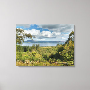 Lienzo Lago Irlandés bajo el cielo irlandés