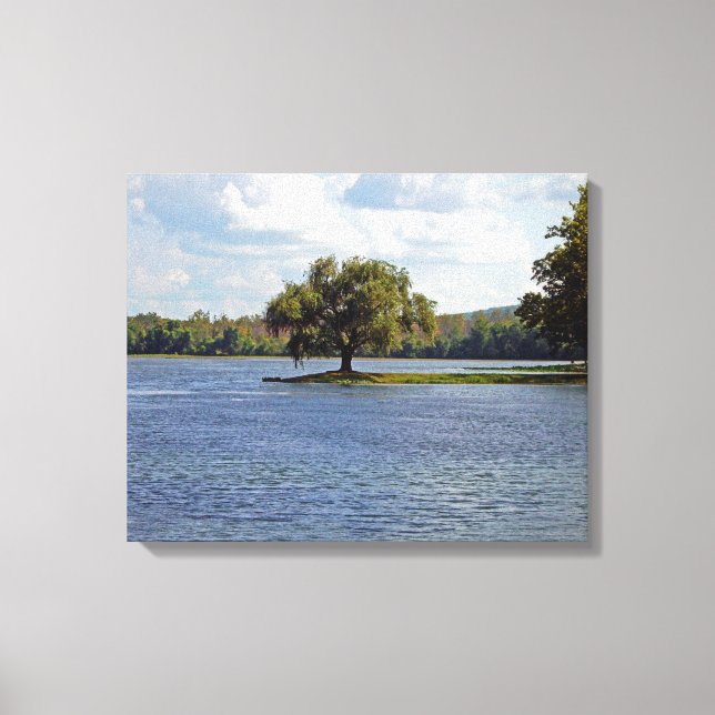 Lienzo Lago Iron Mountain (Anverso)