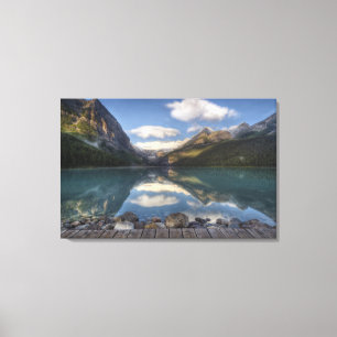 Lienzo Lago Louise al amanecer, Parque Nacional Banff,