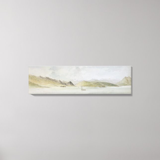 Lienzo Lago Maggiore (p/c, pluma, tinta y grafito en pape (Anverso)