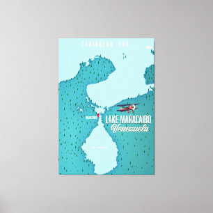 Lienzo Lago Maracaibo, Venezuela mapa de navegación.
