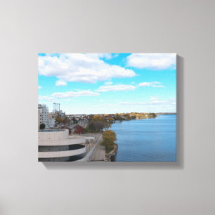 Lienzo Lago Monona y Downtown Madison