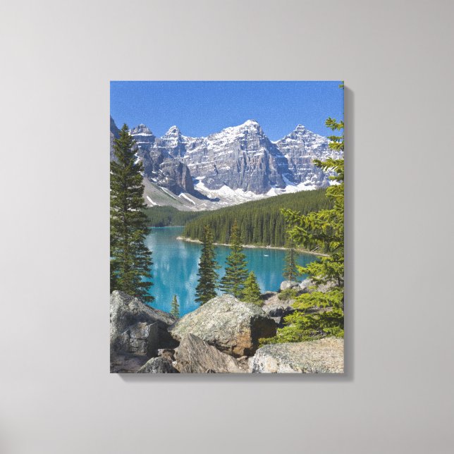 Lienzo Lago Moraine, Rockies canadienses, Alberta, Canadá (Anverso)