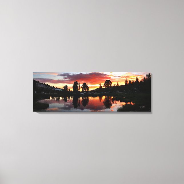 Lienzo Lago Reymann Sunset - Yosemite (Anverso)