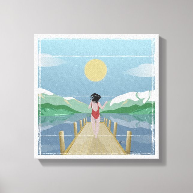 Lienzo Lago Rotoiti Nueva Zelanda (Anverso)